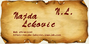 Najda Leković vizit kartica